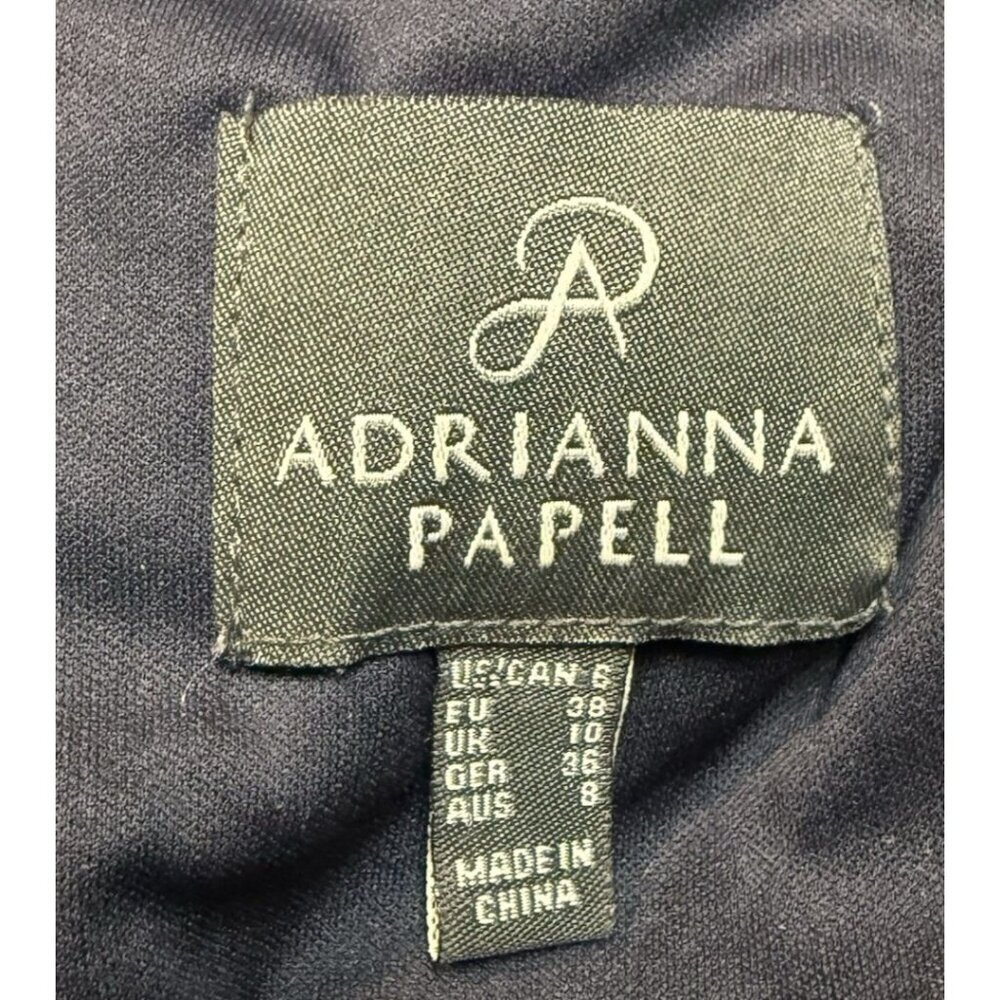 Adrianna Papell Lace Fit & Flare Dress Navy Blue women tie lance luxury size 6 - Picture 11 of 12